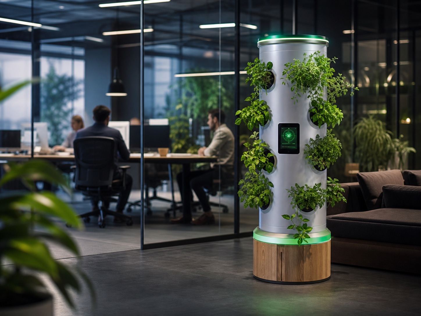 SmartGrow tower in a modern office